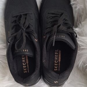 Skechers Black Athletic Shoes